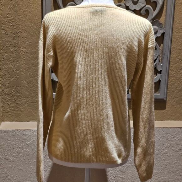 J.Crew 100% Ribbed Cashmere Sweater L Cabincore Soft Surrounding Nostalgic - Picture 4 of 16